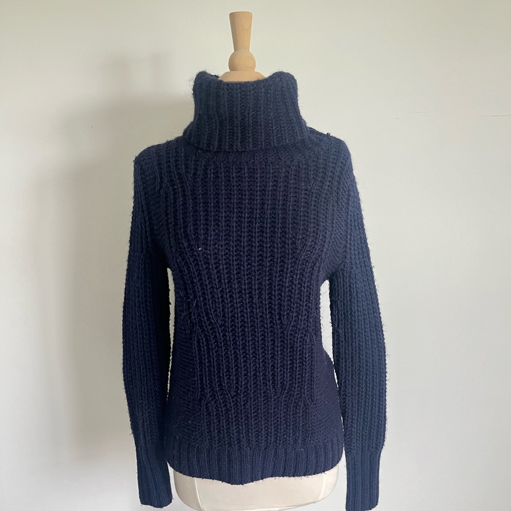 Banana Republic Deep Blue Cowl Neck Sweater